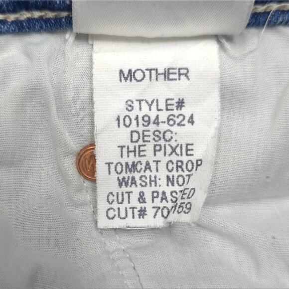 Mother The Pixie Tomcat Crop Jean in Not Cut & Pasted - Picture 12 of 13